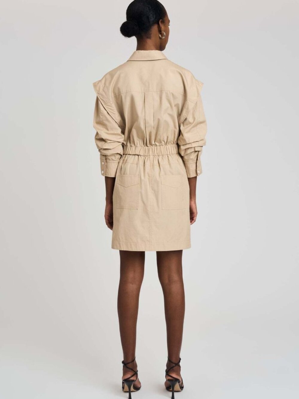 Derek Lam 10 Crosby Hadley Light Khaki Cotton Shirt Dress NWT 6 - Picture 5 of 5